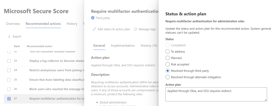 Security Score Status